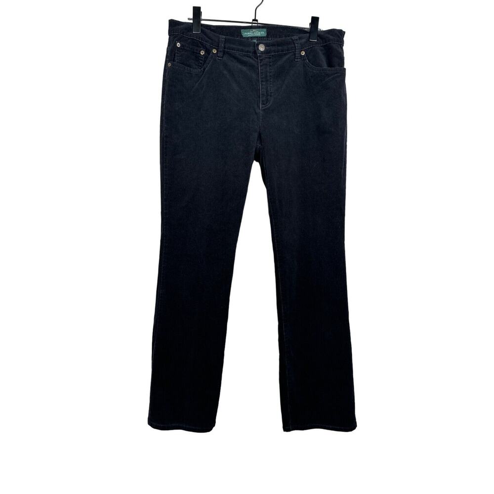 Lauren Jeans Co.‎ Ralph Lauren Black Corduroy Pants Womens Size 14 Gorpcore